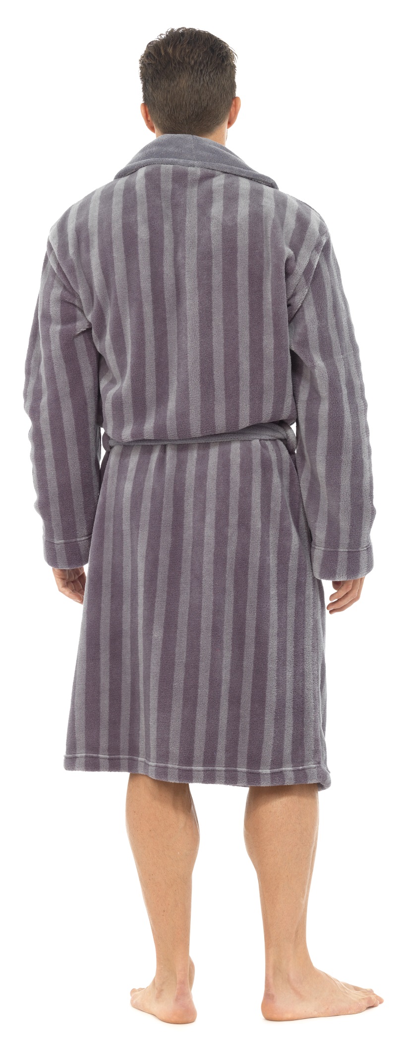 Mens Luxury Full Length Velour Fleece Robe Dressing Gown Boys Gents
